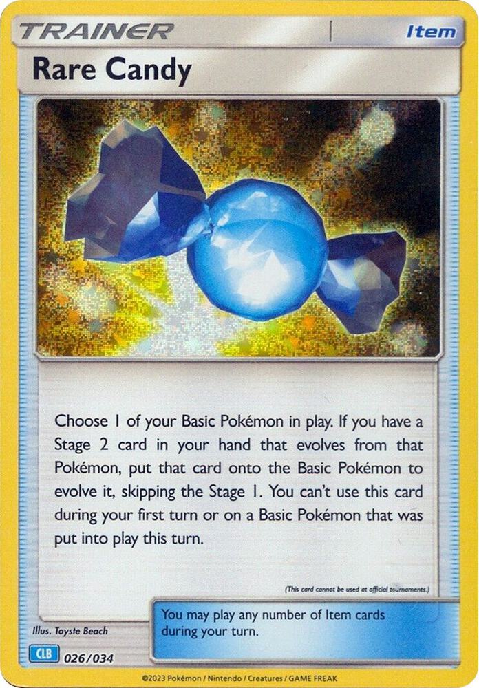 Rare Candy (CLB) 026/034 card from Trading Card Game Classic