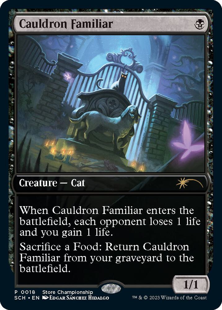Cauldron Familiar 18 card from Game Day & Store Championship Promos
