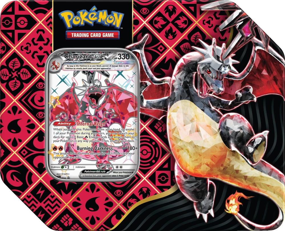 Paldean Fates Tin [Charizard ex] card from SV: Paldean Fates
