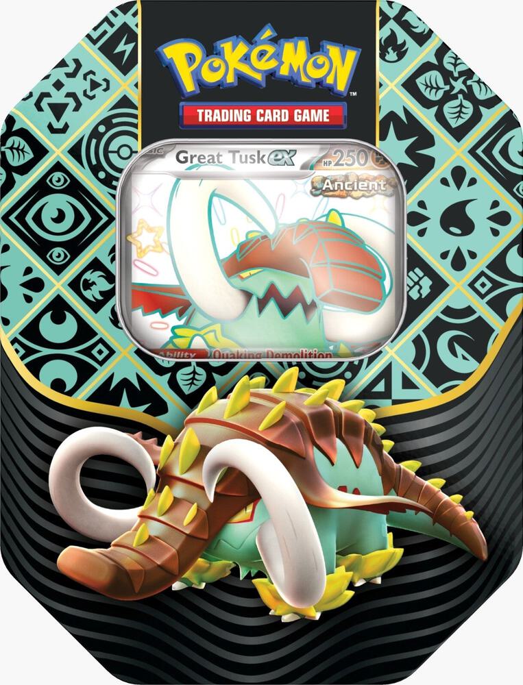 Paldean Fates International Tin [Great Tusk ex] card from SV: Paldean Fates