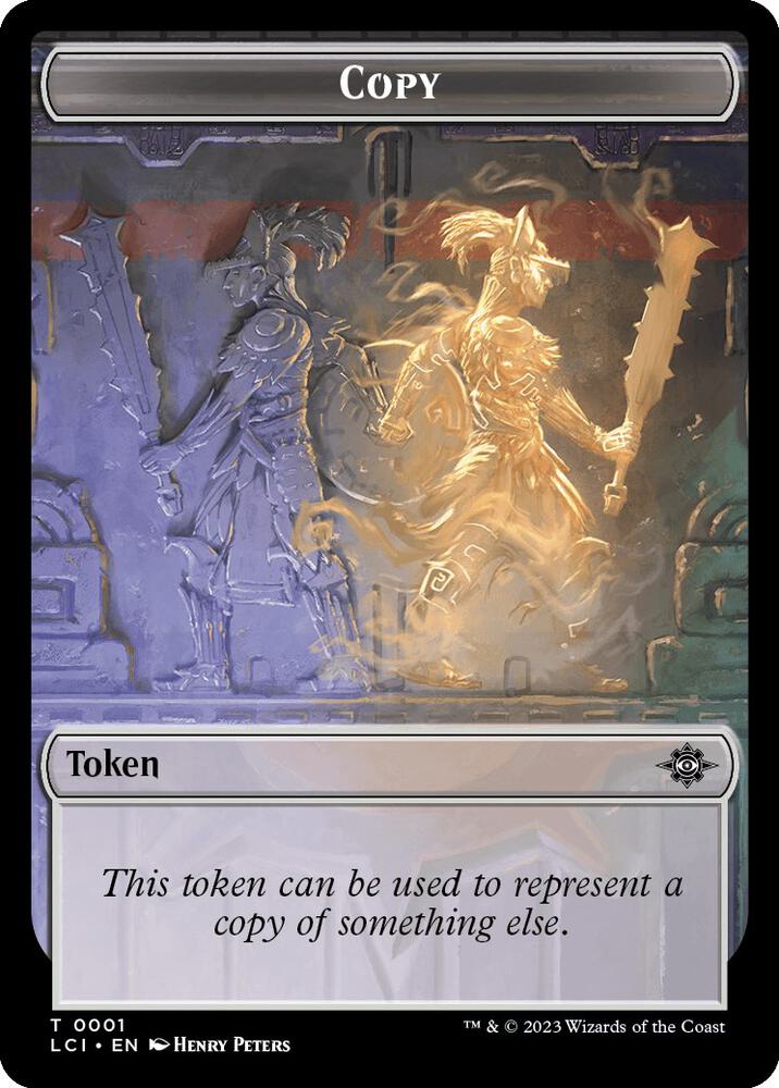 Copy // Dinosaur Double-Sided Token 1 // 1 card from The Lost Caverns of Ixalan
