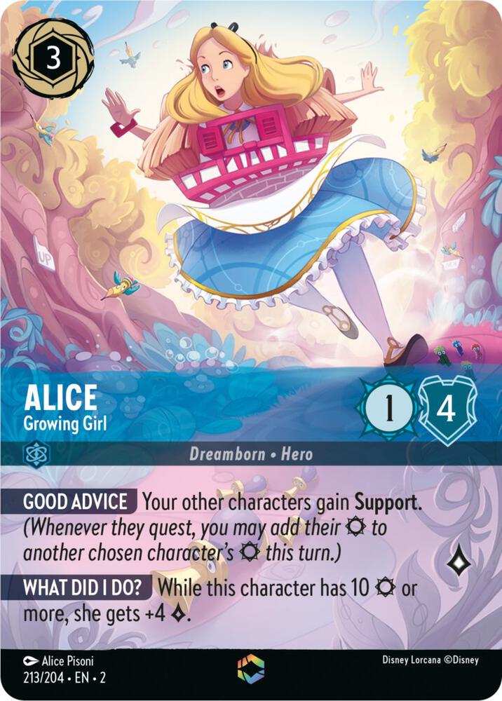 Alice - Growing Girl (Enchanted) 213/204 card from Rise of the Floodborn