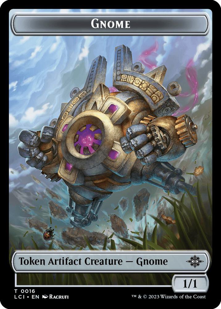 Gnome // Golem Double-Sided Token 16 // 13 card from The Lost Caverns of Ixalan