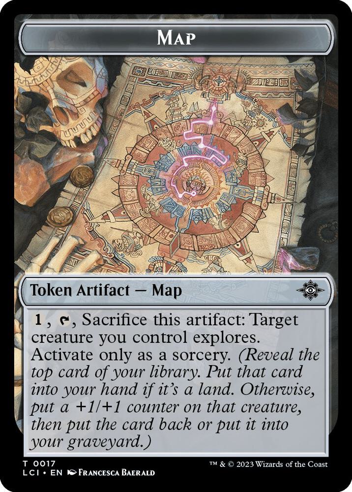 Map // Gnome Soldier Double-Sided Token 17 // 3 card from The Lost Caverns of Ixalan
