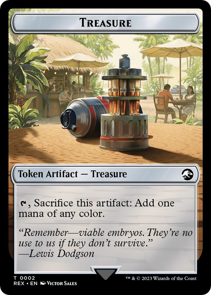 Treasure (0002) // Skeleton Pirate Double-Sided Token 2 // 8 card from Universes Beyond: Jurassic World Collection