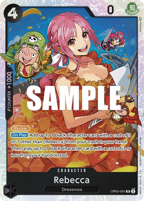 Rebecca OP05-091 card from Awakening of the New Era