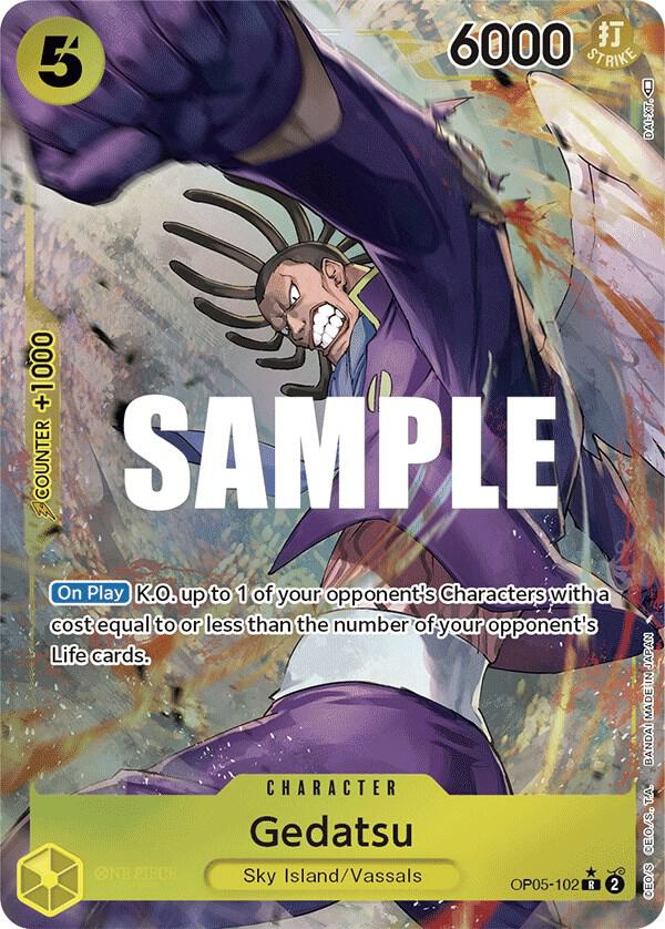 Gedatsu (Alternate Art) OP05-102 card from Awakening of the New Era