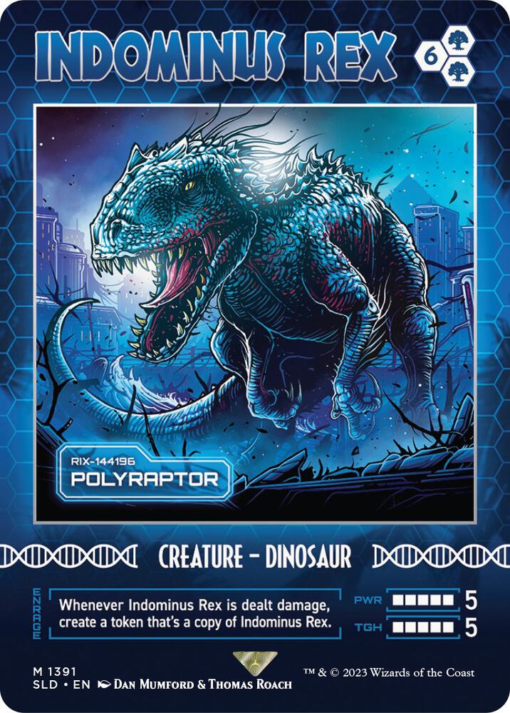 Indominus Rex - Polyraptor 1391 card from Secret Lair Drop Series