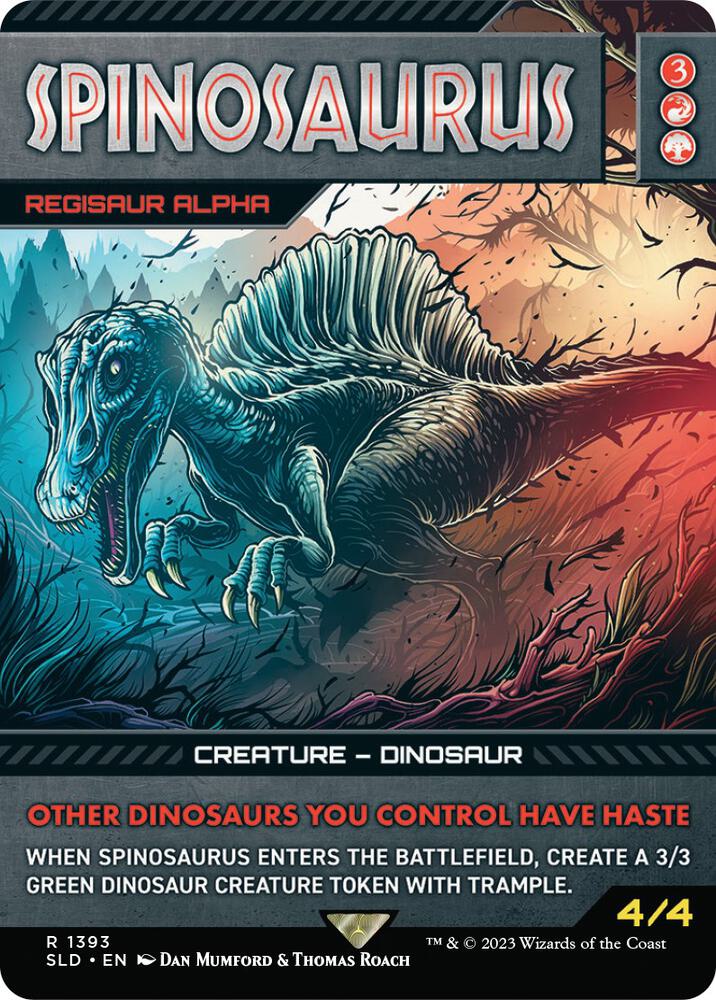 Spinosaurus - Regisaur Alpha 1393 card from Secret Lair Drop Series