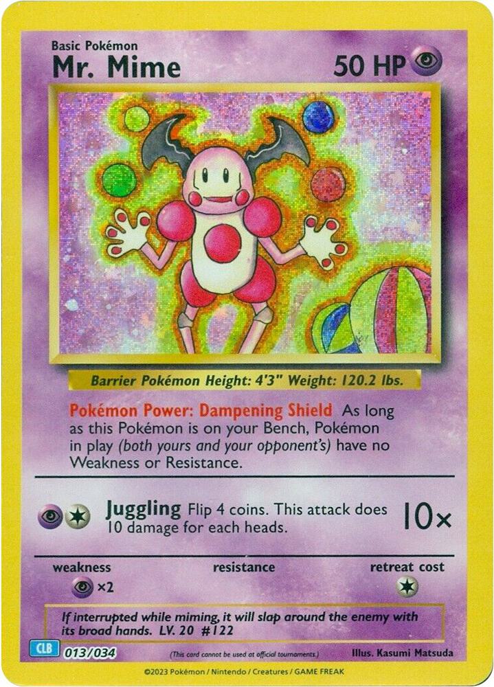 Mr. Mime 013/034 card from Trading Card Game Classic