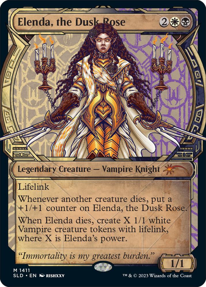 Elenda, the Dusk Rose 1411 card from Secret Lair Drop Series