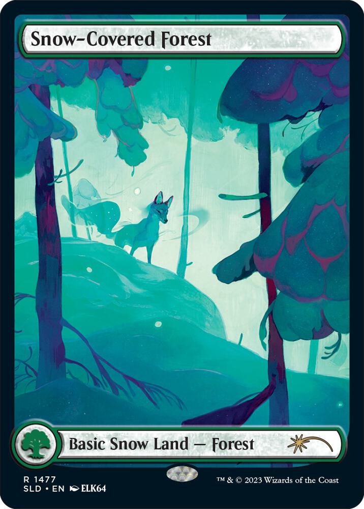 Snow-Covered Forest 1477 card from Secret Lair Drop Series