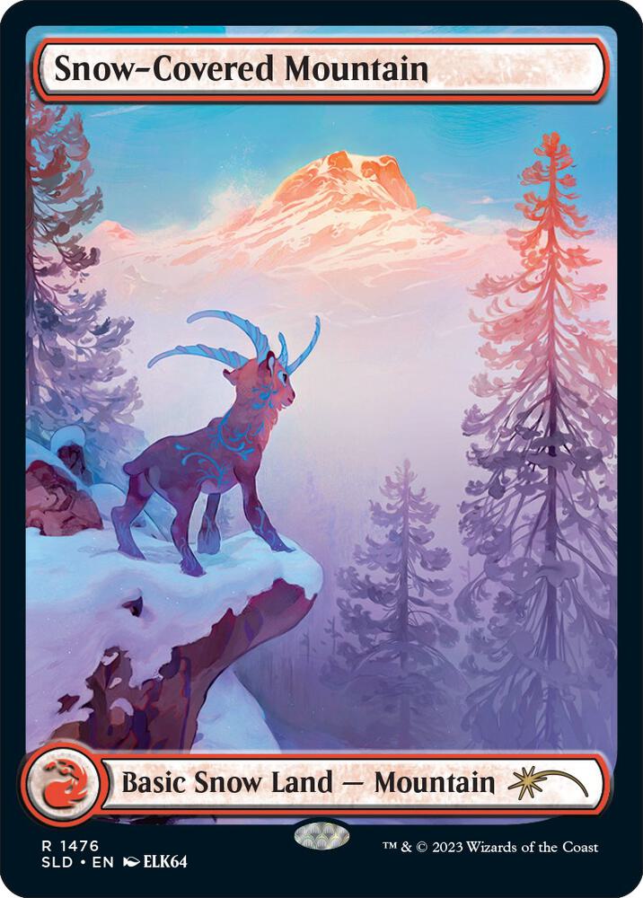 Snow-Covered Mountain 1476 card from Secret Lair Drop Series