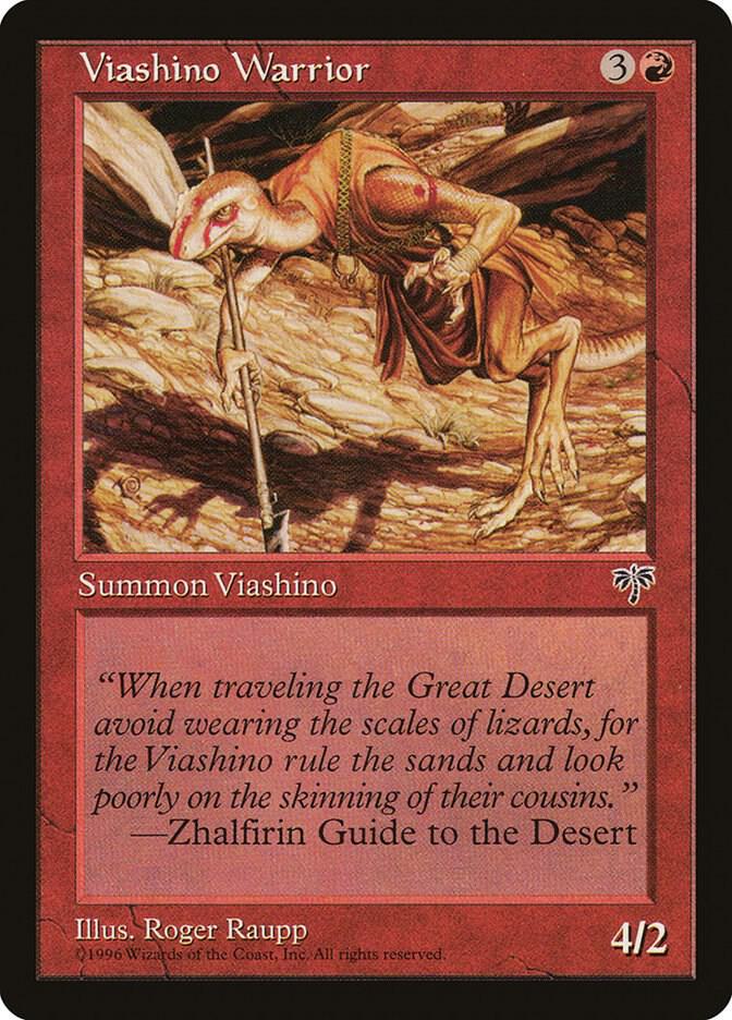 Viashino Warrior card from Mirage