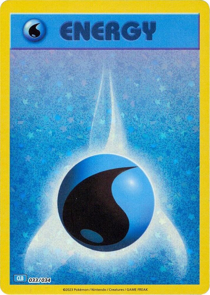 Basic Water Energy 033/034 card from Trading Card Game Classic