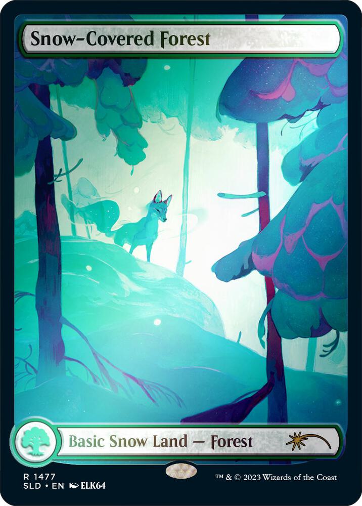Snow-Covered Forest (Rainbow Foil) 1477 card from Secret Lair Drop Series