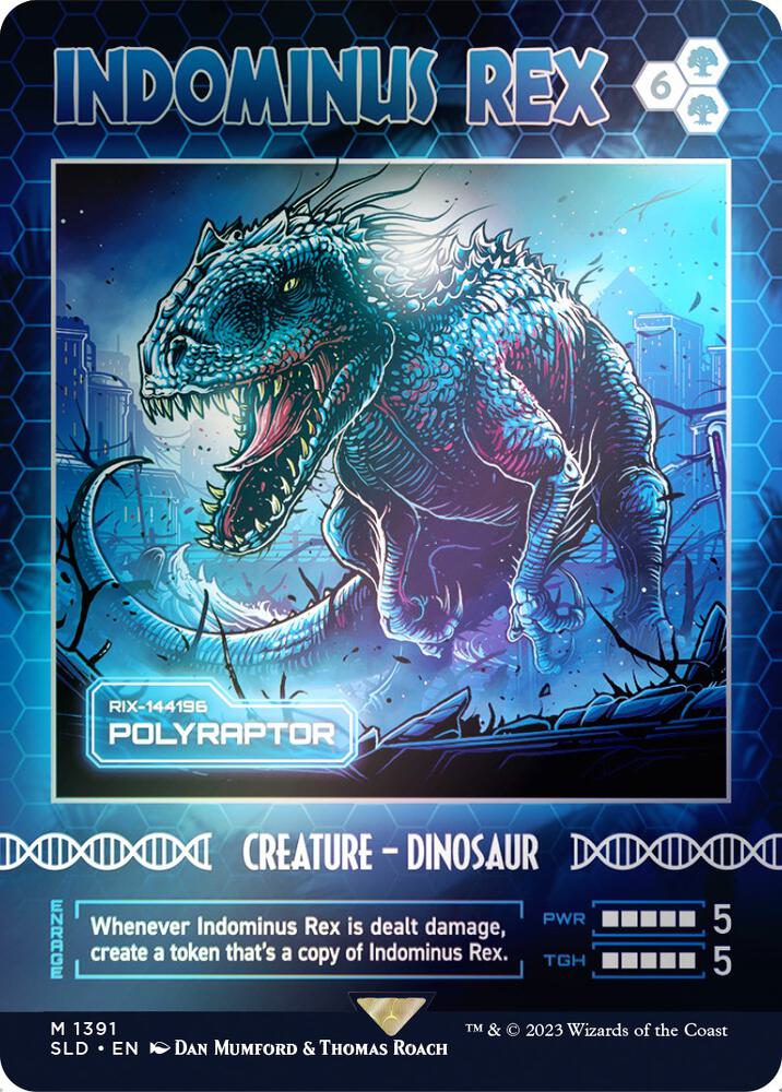 Indominus Rex - Polyraptor (Rainbow Foil) 1391 card from Secret Lair Drop Series