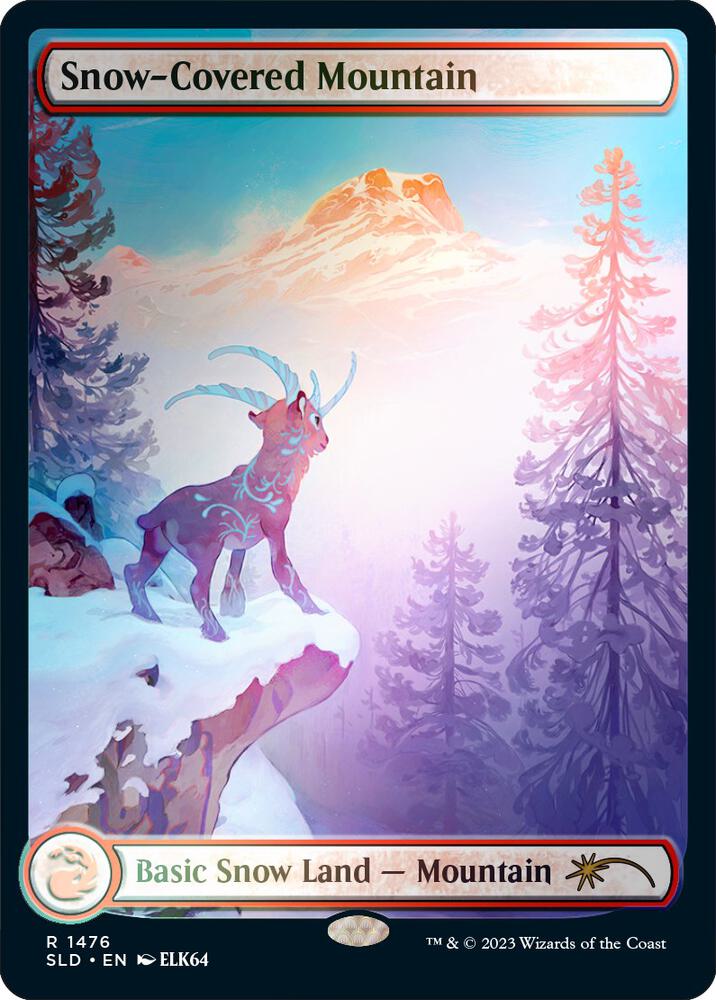 Snow-Covered Mountain (Rainbow Foil) 1476 card from Secret Lair Drop Series