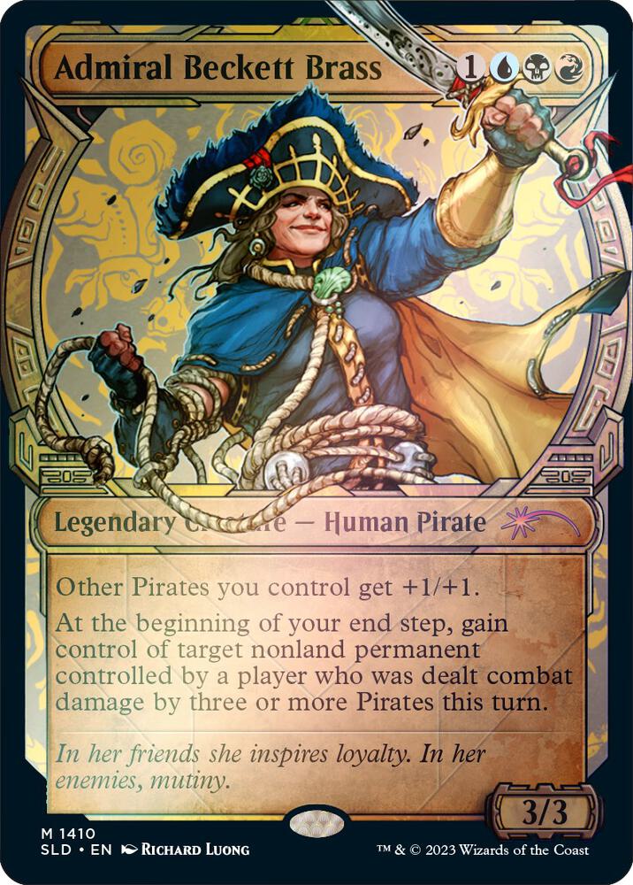 Admiral Beckett Brass (Rainbow Foil) 1410 card from Secret Lair Drop Series