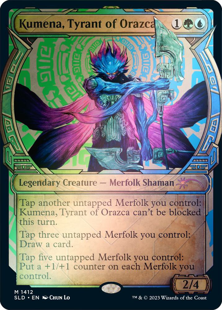 Kumena, Tyrant of Orazca (Rainbow Foil) 1412 card from Secret Lair Drop Series