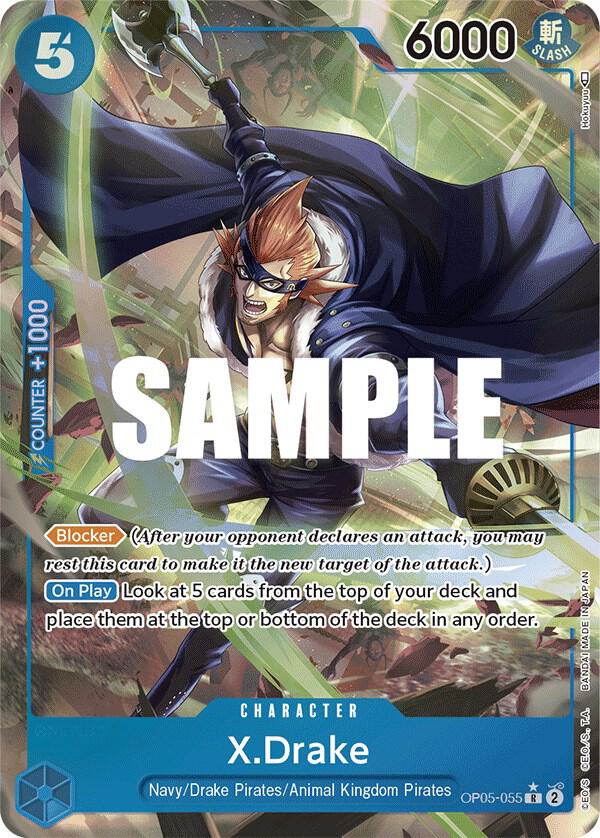 X.Drake (Alternate Art) OP05-055 card from Awakening of the New Era