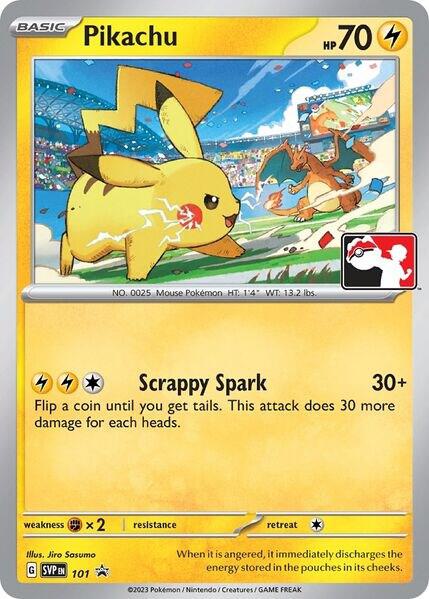 Pikachu 101 card from SV: Scarlet & Violet Promo Cards