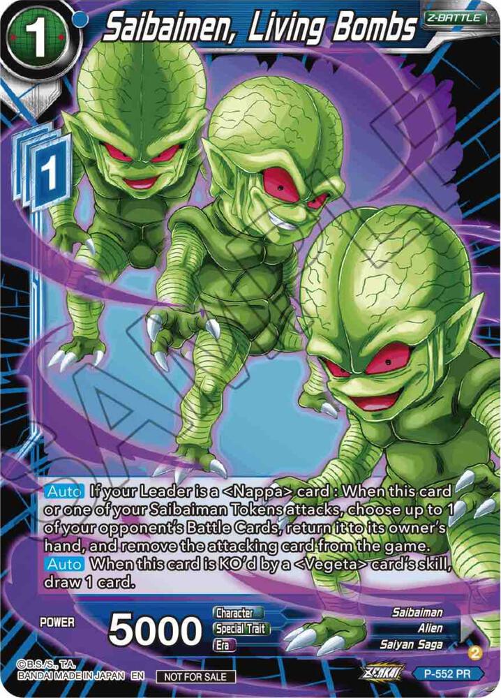 Saibaimen, Living Bombs P-552 card from Promotion Cards