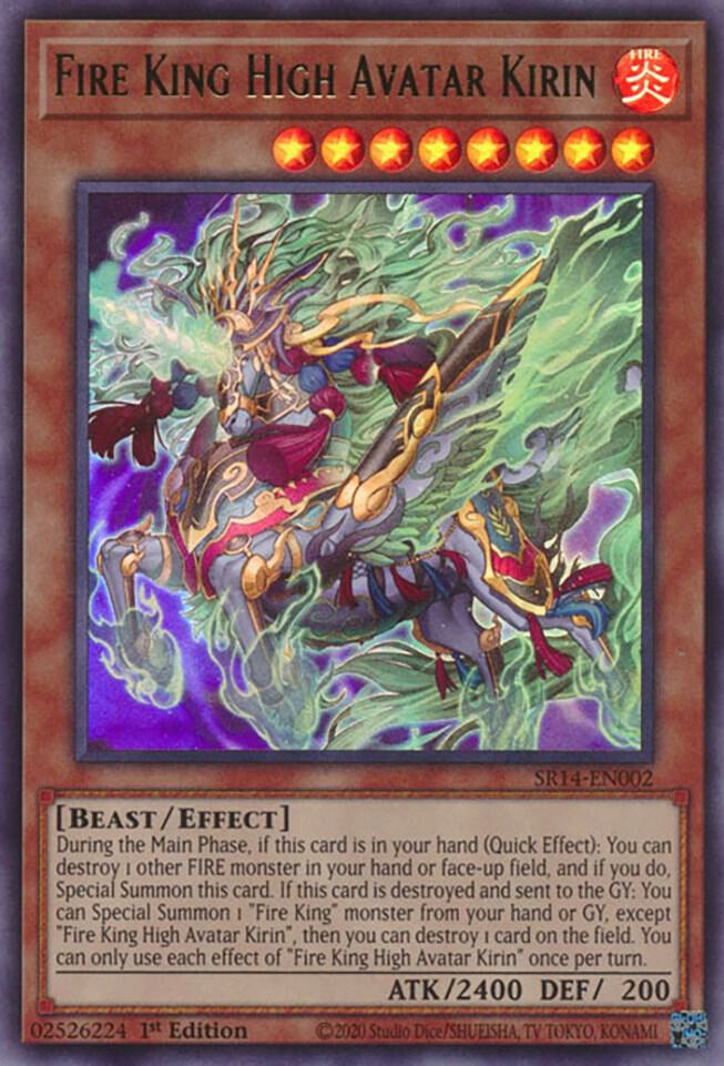 Fire King High Avatar Kirin SR14-EN002 card from Structure Deck: Fire Kings