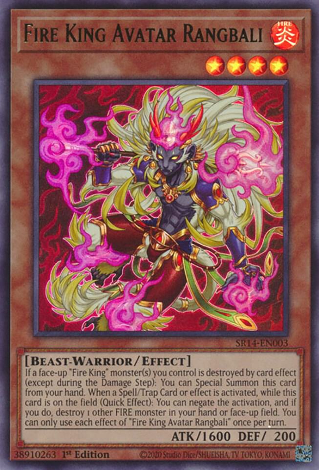 Fire King Avatar Rangbali SR14-EN003 card from Structure Deck: Fire Kings