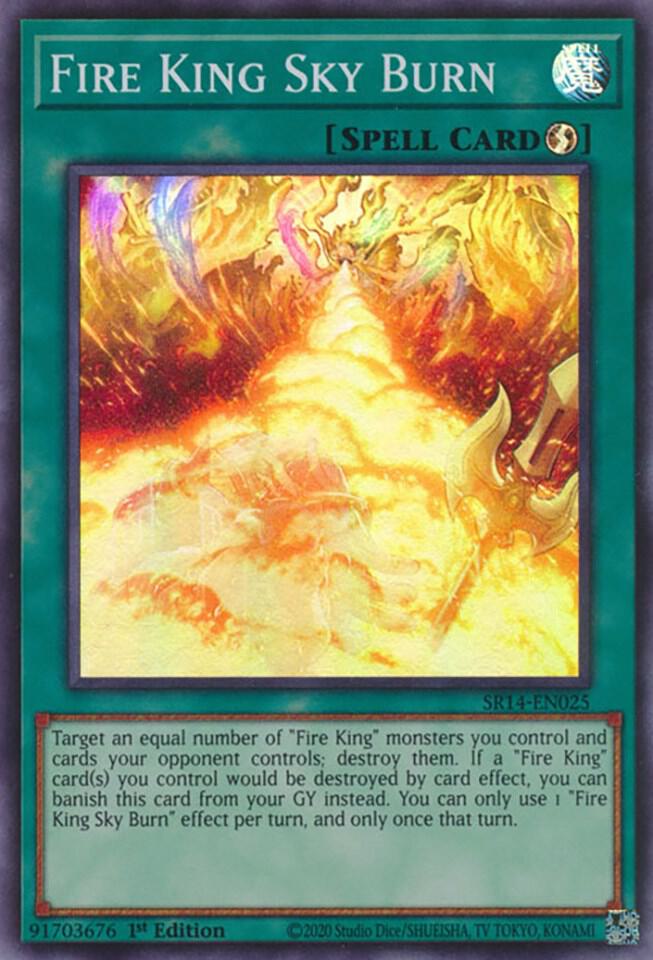 Fire King Sky Burn SR14-EN025 card from Structure Deck: Fire Kings