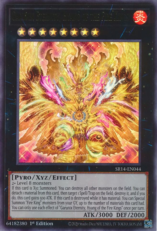 Garunix Eternity, Hyang of the Fire Kings SR14-EN044 card from Structure Deck: Fire Kings