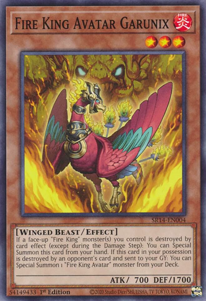 Fire King Avatar Garunix SR14-EN004 card from Structure Deck: Fire Kings
