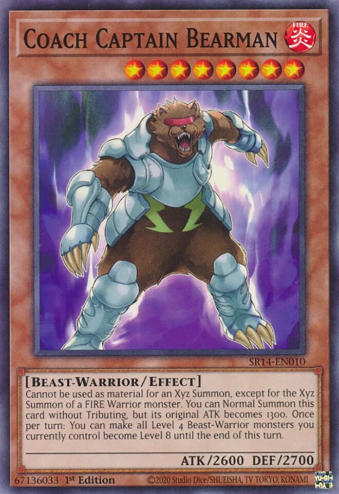 Coach Captain Bearman SR14-EN010 card from Structure Deck: Fire Kings