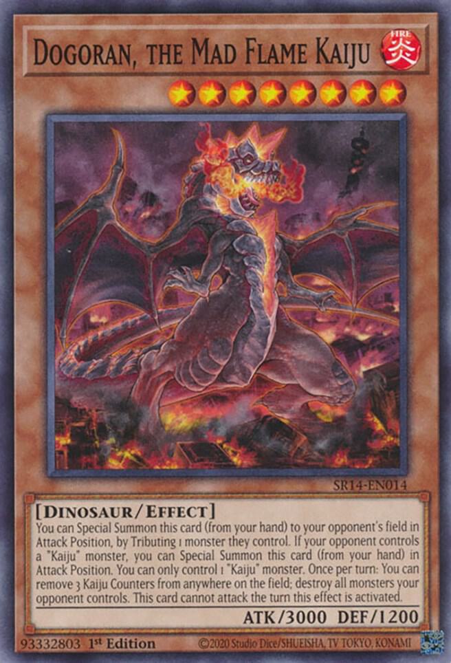 Dogoran, the Mad Flame Kaiju SR14-EN014 card from Structure Deck: Fire Kings