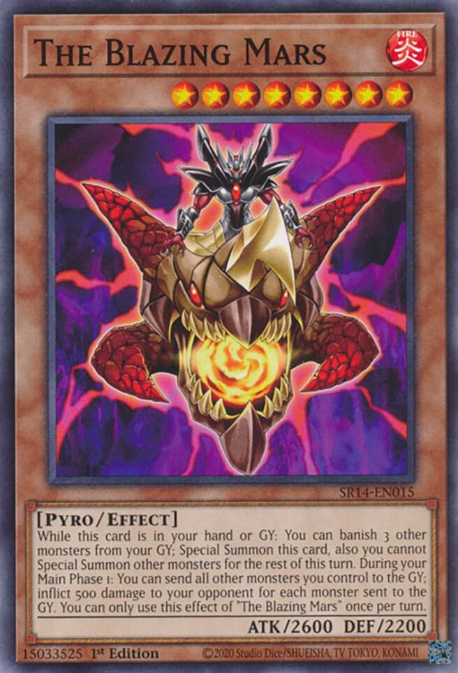 The Blazing Mars SR14-EN015 card from Structure Deck: Fire Kings