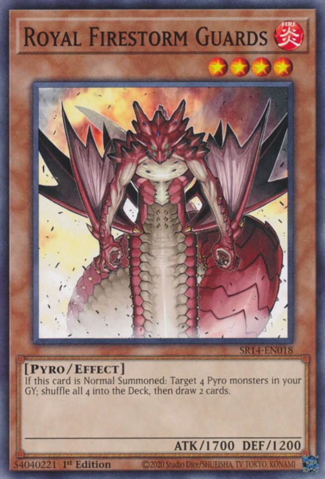 Royal Firestorm Guards SR14-EN018 card from Structure Deck: Fire Kings