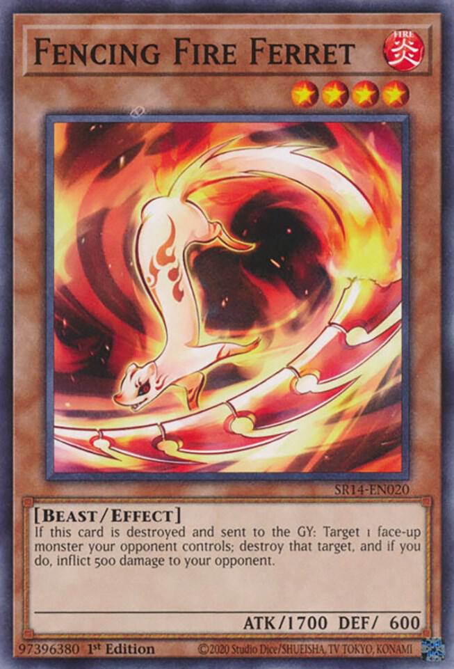 Fencing Fire Ferret SR14-EN020 card from Structure Deck: Fire Kings