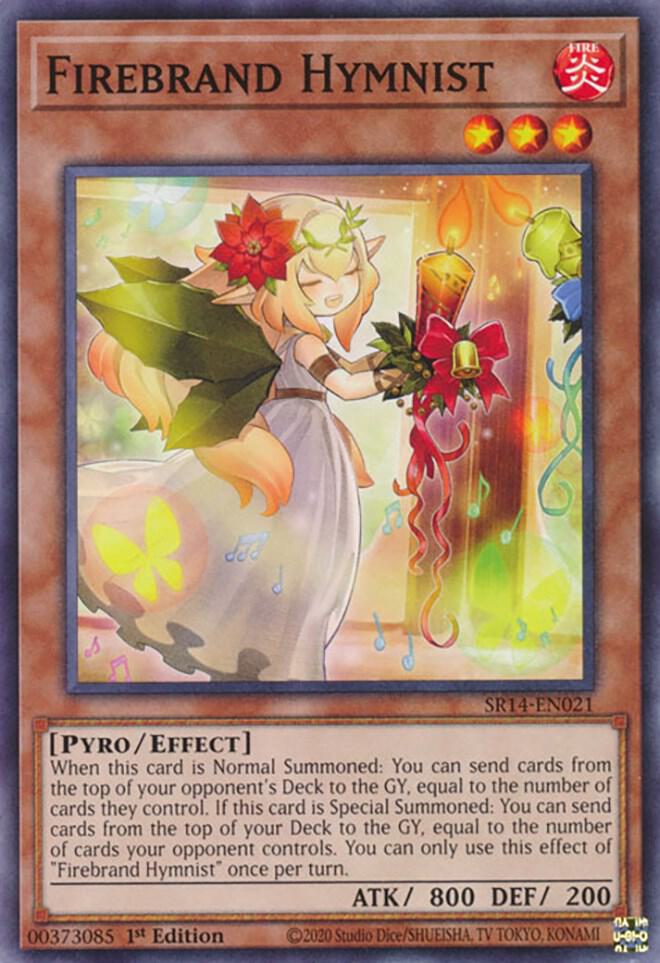 Firebrand Hymnist SR14-EN021 card from Structure Deck: Fire Kings