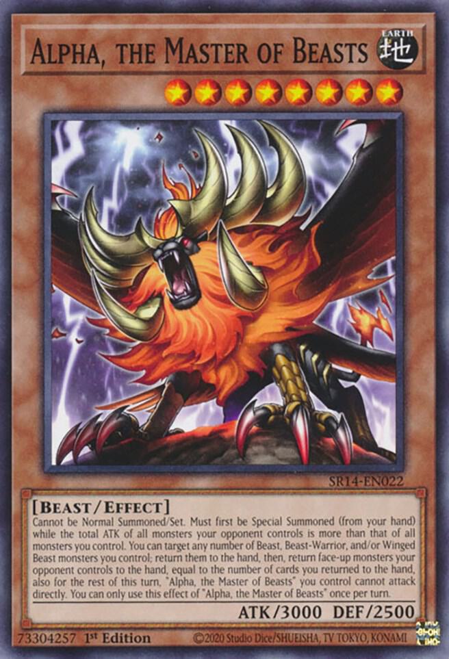 Alpha, the Master of Beasts SR14-EN022 card from Structure Deck: Fire Kings