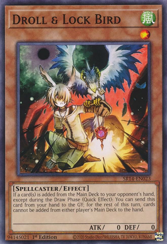 Droll & Lock Bird SR14-EN023 card from Structure Deck: Fire Kings