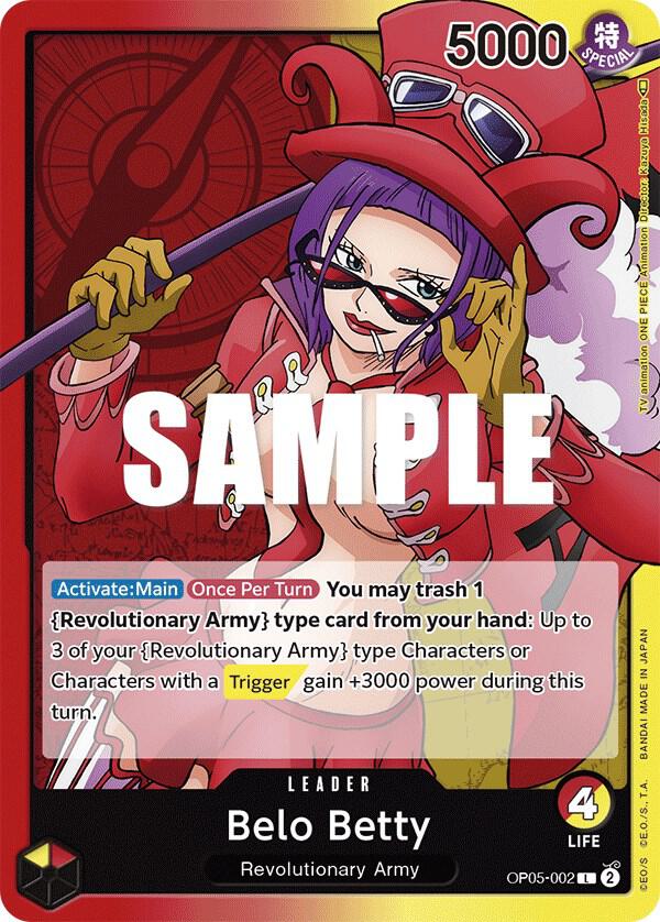 Belo Betty OP05-002 card from Awakening of the New Era
