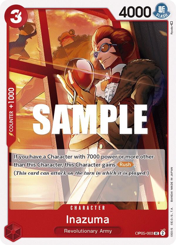 Inazuma OP05-003 card from Awakening of the New Era
