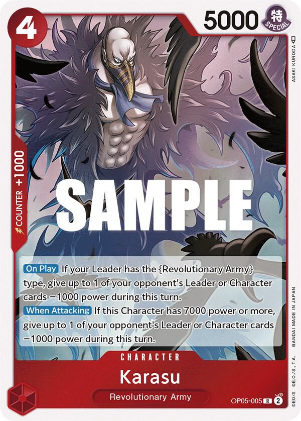Karasu OP05-005 card from Awakening of the New Era
