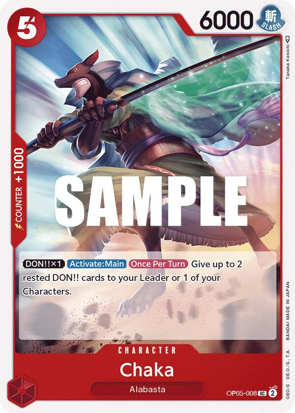Chaka OP05-008 card from Awakening of the New Era
