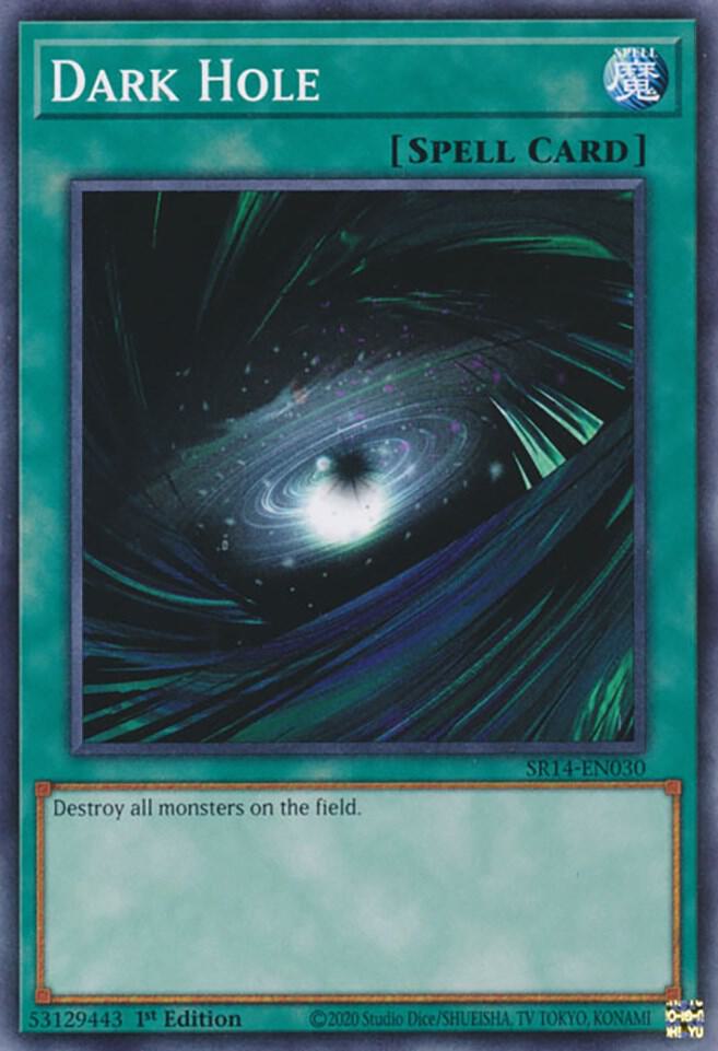 Dark Hole SR14-EN030 card from Structure Deck: Fire Kings