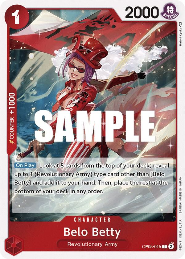 Belo Betty OP05-015 card from Awakening of the New Era