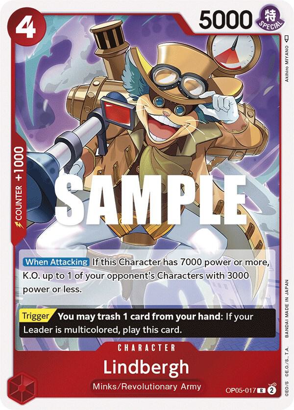 Lindbergh OP05-017 card from Awakening of the New Era