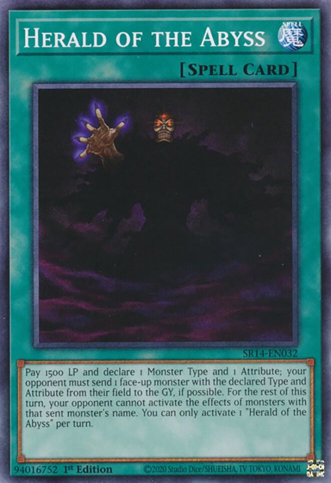 Herald of the Abyss SR14-EN032 card from Structure Deck: Fire Kings