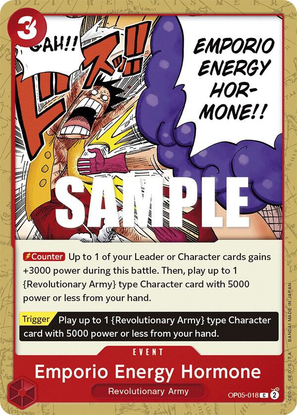 Emporio Energy Hormone OP05-018 card from Awakening of the New Era