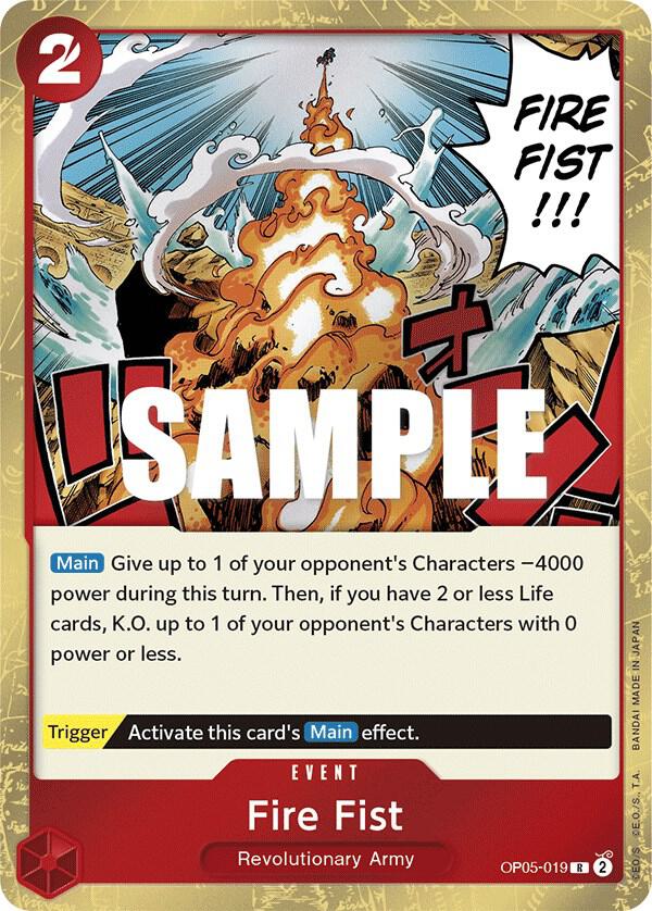 Fire Fist OP05-019 card from Awakening of the New Era